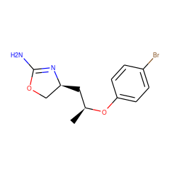 C[C@@H](C[C@H]1COC(N)=N1)Oc1ccc(Br)cc1 ZINC000117252390