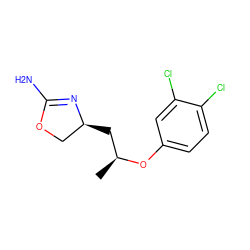C[C@@H](C[C@H]1COC(N)=N1)Oc1ccc(Cl)c(Cl)c1 ZINC000117253503