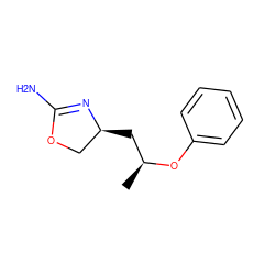 C[C@@H](C[C@H]1COC(N)=N1)Oc1ccccc1 ZINC000117252976