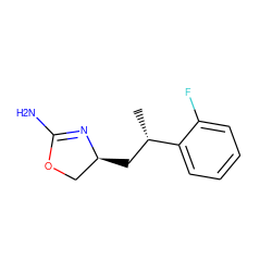 C[C@@H](C[C@H]1COC(N)=N1)c1ccccc1F ZINC000149325934