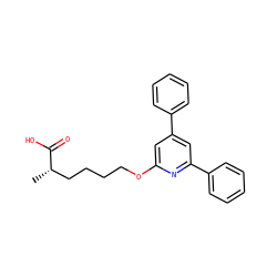 C[C@@H](CCCCOc1cc(-c2ccccc2)cc(-c2ccccc2)n1)C(=O)O ZINC000013729702