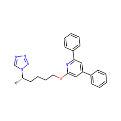 C[C@@H](CCCCOc1cc(-c2ccccc2)cc(-c2ccccc2)n1)n1cnnn1 ZINC000027432110