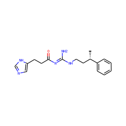 C[C@@H](CCN/C(N)=N/C(=O)CCc1cnc[nH]1)c1ccccc1 ZINC000040846230