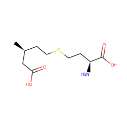 C[C@@H](CCSCC[C@H](N)C(=O)O)CC(=O)O ZINC000045495070
