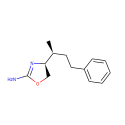 C[C@@H](CCc1ccccc1)[C@H]1COC(N)=N1 ZINC000117252012