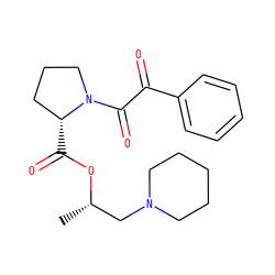 C[C@@H](CN1CCCCC1)OC(=O)[C@@H]1CCCN1C(=O)C(=O)c1ccccc1 ZINC000025967614