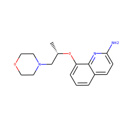 C[C@@H](CN1CCOCC1)Oc1cccc2ccc(N)nc12 ZINC000028370321