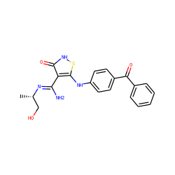 C[C@@H](CO)/N=C(\N)c1c(Nc2ccc(C(=O)c3ccccc3)cc2)s[nH]c1=O ZINC000034802746