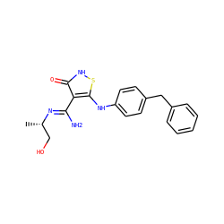 C[C@@H](CO)/N=C(\N)c1c(Nc2ccc(Cc3ccccc3)cc2)s[nH]c1=O ZINC000034802742