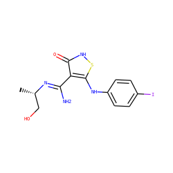 C[C@@H](CO)/N=C(\N)c1c(Nc2ccc(I)cc2)s[nH]c1=O ZINC000034802628