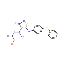 C[C@@H](CO)/N=C(\N)c1c(Nc2ccc(Sc3ccccc3)cc2)s[nH]c1=O ZINC000034802754