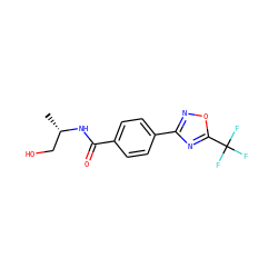 C[C@@H](CO)NC(=O)c1ccc(-c2noc(C(F)(F)F)n2)cc1 ZINC000142958189