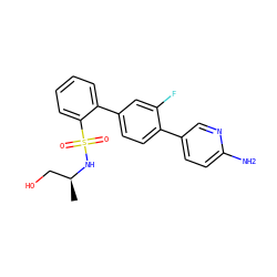 C[C@@H](CO)NS(=O)(=O)c1ccccc1-c1ccc(-c2ccc(N)nc2)c(F)c1 ZINC000224730858