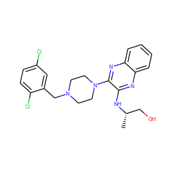 C[C@@H](CO)Nc1nc2ccccc2nc1N1CCN(Cc2cc(Cl)ccc2Cl)CC1 ZINC000653669543