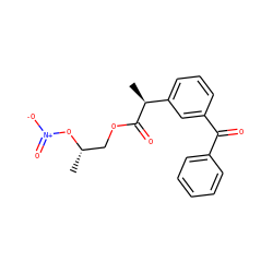 C[C@@H](COC(=O)[C@@H](C)c1cccc(C(=O)c2ccccc2)c1)O[N+](=O)[O-] ZINC000040976569