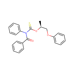 C[C@@H](COc1ccccc1)OC(=S)N(C(=O)c1ccccc1)c1ccccc1 ZINC000003648412