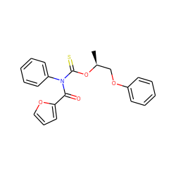 C[C@@H](COc1ccccc1)OC(=S)N(C(=O)c1ccco1)c1ccccc1 ZINC000003648405