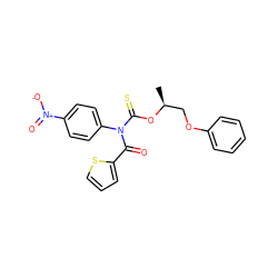 C[C@@H](COc1ccccc1)OC(=S)N(C(=O)c1cccs1)c1ccc([N+](=O)[O-])cc1 ZINC000027879624