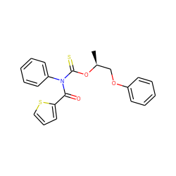 C[C@@H](COc1ccccc1)OC(=S)N(C(=O)c1cccs1)c1ccccc1 ZINC000003648402
