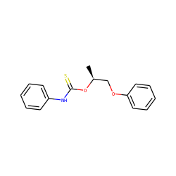 C[C@@H](COc1ccccc1)OC(=S)Nc1ccccc1 ZINC000040895489