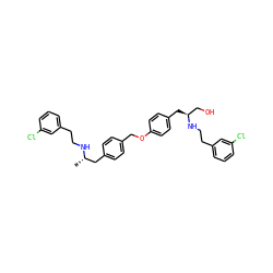 C[C@@H](Cc1ccc(COc2ccc(C[C@@H](CO)NCCc3cccc(Cl)c3)cc2)cc1)NCCc1cccc(Cl)c1 ZINC000049605708