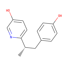 C[C@@H](Cc1ccc(O)cc1)c1ccc(O)cn1 ZINC000043062333