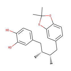 C[C@@H](Cc1ccc2c(c1)OC(C)(C)O2)[C@H](C)Cc1ccc(O)c(O)c1 ZINC000026636924