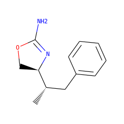 C[C@@H](Cc1ccccc1)[C@H]1COC(N)=N1 ZINC000149271583