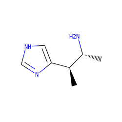 C[C@@H](N)[C@@H](C)c1c[nH]cn1 ZINC000003645951