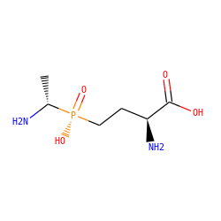 C[C@@H](N)[P@](=O)(O)CC[C@H](N)C(=O)O ZINC000013674124