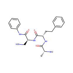 C[C@@H](N)C(=O)N[C@@H](CCc1ccccc1)C(=O)N[C@@H](CN)C(=O)Nc1ccccc1 ZINC000027425906