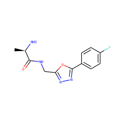 C[C@@H](N)C(=O)NCc1nnc(-c2ccc(F)cc2)o1 ZINC001217730803