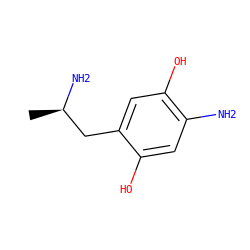 C[C@@H](N)Cc1cc(O)c(N)cc1O ZINC000013603633