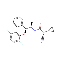 C[C@@H](NC(=O)[C@@H](C#N)C1CC1)[C@@H](Oc1cc(F)ccc1F)c1ccccc1 ZINC000029342236