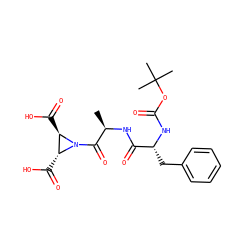 C[C@@H](NC(=O)[C@@H](Cc1ccccc1)NC(=O)OC(C)(C)C)C(=O)N1[C@H](C(=O)O)[C@H]1C(=O)O ZINC000036178682