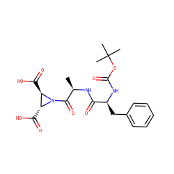 C[C@@H](NC(=O)[C@H](Cc1ccccc1)NC(=O)OC(C)(C)C)C(=O)N1[C@H](C(=O)O)[C@H]1C(=O)O ZINC000036178704