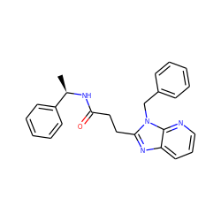 C[C@@H](NC(=O)CCc1nc2cccnc2n1Cc1ccccc1)c1ccccc1 ZINC001772621670