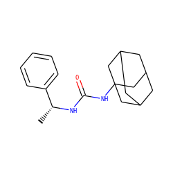 C[C@@H](NC(=O)NC12CC3CC(CC(C3)C1)C2)c1ccccc1 ZINC000008266101