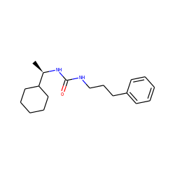 C[C@@H](NC(=O)NCCCc1ccccc1)C1CCCCC1 ZINC000465447035