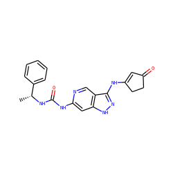 C[C@@H](NC(=O)Nc1cc2[nH]nc(NC3=CC(=O)CC3)c2cn1)c1ccccc1 ZINC000210720489