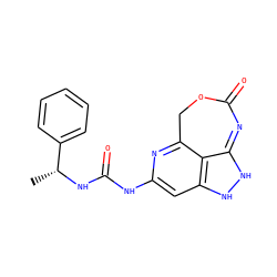 C[C@@H](NC(=O)Nc1cc2c3c(n1)COC(=O)N=C3NN2)c1ccccc1 ZINC001772617402