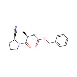 C[C@@H](NC(=O)OCc1ccccc1)C(=O)N1CCC[C@H]1C#N ZINC000084614587