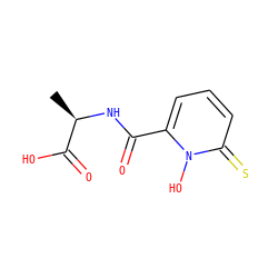 C[C@@H](NC(=O)c1cccc(=S)n1O)C(=O)O ZINC000169348051