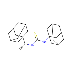 C[C@@H](NC(=S)NC12CC3CC(CC(C3)C1)C2)C12CC3CC(CC(C3)C1)C2 ZINC000243596940