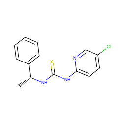 C[C@@H](NC(=S)Nc1ccc(Cl)cn1)c1ccccc1 ZINC000000026126