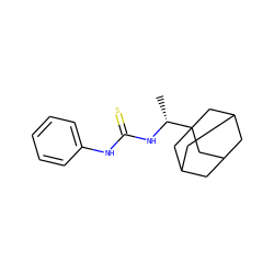 C[C@@H](NC(=S)Nc1ccccc1)C12CC3CC(CC(C3)C1)C2 ZINC000013819535