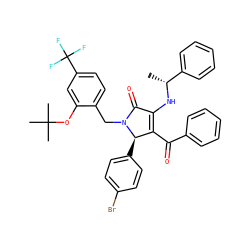 C[C@@H](NC1=C(C(=O)c2ccccc2)[C@@H](c2ccc(Br)cc2)N(Cc2ccc(C(F)(F)F)cc2OC(C)(C)C)C1=O)c1ccccc1 ZINC000169349428