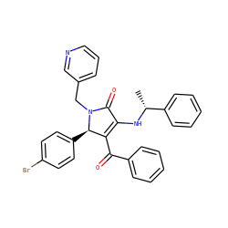 C[C@@H](NC1=C(C(=O)c2ccccc2)[C@@H](c2ccc(Br)cc2)N(Cc2cccnc2)C1=O)c1ccccc1 ZINC000169349681