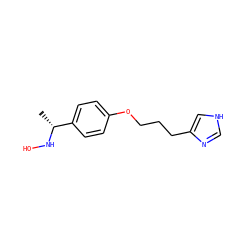 C[C@@H](NO)c1ccc(OCCCc2c[nH]cn2)cc1 ZINC000013813105