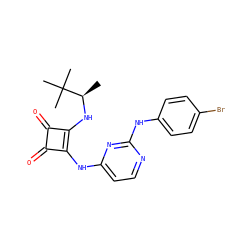 C[C@@H](Nc1c(Nc2ccnc(Nc3ccc(Br)cc3)n2)c(=O)c1=O)C(C)(C)C ZINC000101595874